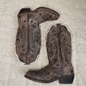 Laredo Western Brown Leather cowboy boots Women’s Size 6.5 M 51150